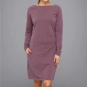 Merrell Dress Marcy Wool Blend Long Sleeve Mini Gray Heather Pockets XS